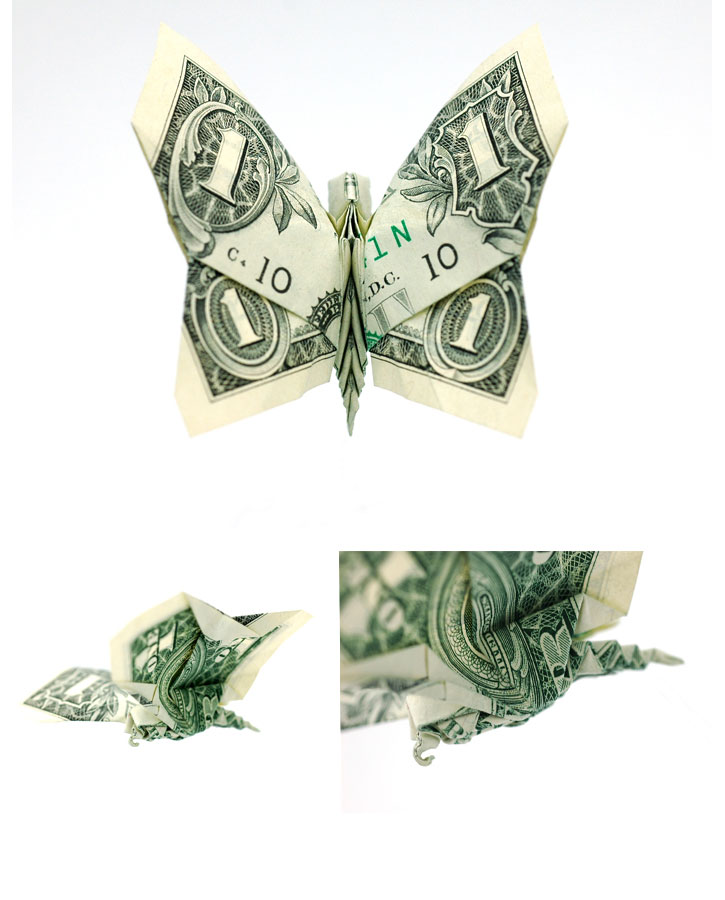 dollar bill origami flower. dollar bill origami flower.